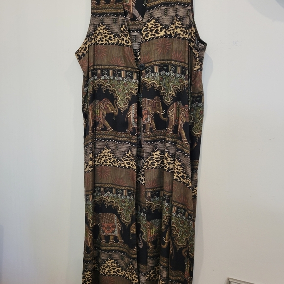 Wear On Earth Woman's Med Duster Tribal & Boho Style Earthy Tones - Picture 8 of 10